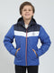 Boys Blue Printed Hooded Full Sleeve Jacket