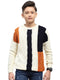 Boys White Self Design Round Neck Full Sleeve Pullover