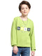 Boys Green Printed Round Neck Full Sleeve Sweatshirt