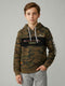 Boys Brown Camouflage Hooded Full Sleeve Sweatshirt