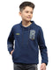 Boys Blue Printed Fashion Neck Full Sleeve Sweatshirt