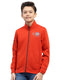 Boys Rust Printed Turtle Neck Full Sleeve Sweatshirt