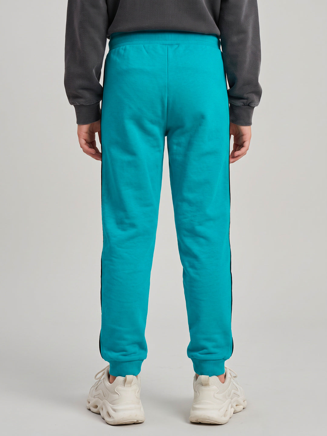 Girls Turquoise Blue Solid Regular Fit Lower