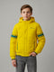 Boys Yellow Solid Hooded Full Sleeve Jacket