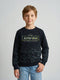 Boys Navy Blue Printed Round Neck Full Sleeve Sweatshirt
