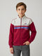 Boys Maroon Printed Turtle Neck Full Sleeve Sweatshirt