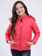 Girls Pink Solid Hooded Full Sleeve Jacket