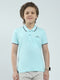 Boys Blue Solid Collar Half Sleeve T-Shirt