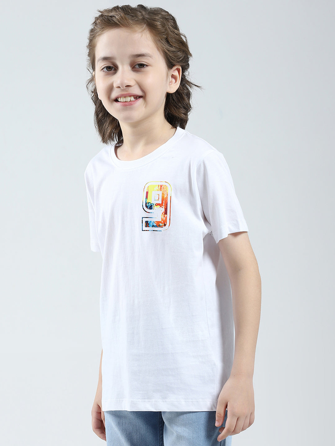 Boys White, Green & Blue Printed Round Neck Half Sleeve T-Shirt (Pack of 3)