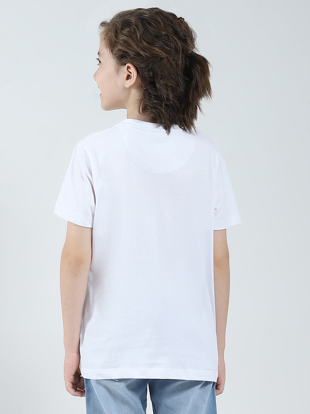 Boys White, Green & Blue Printed Round Neck Half Sleeve T-Shirt (Pack of 3)