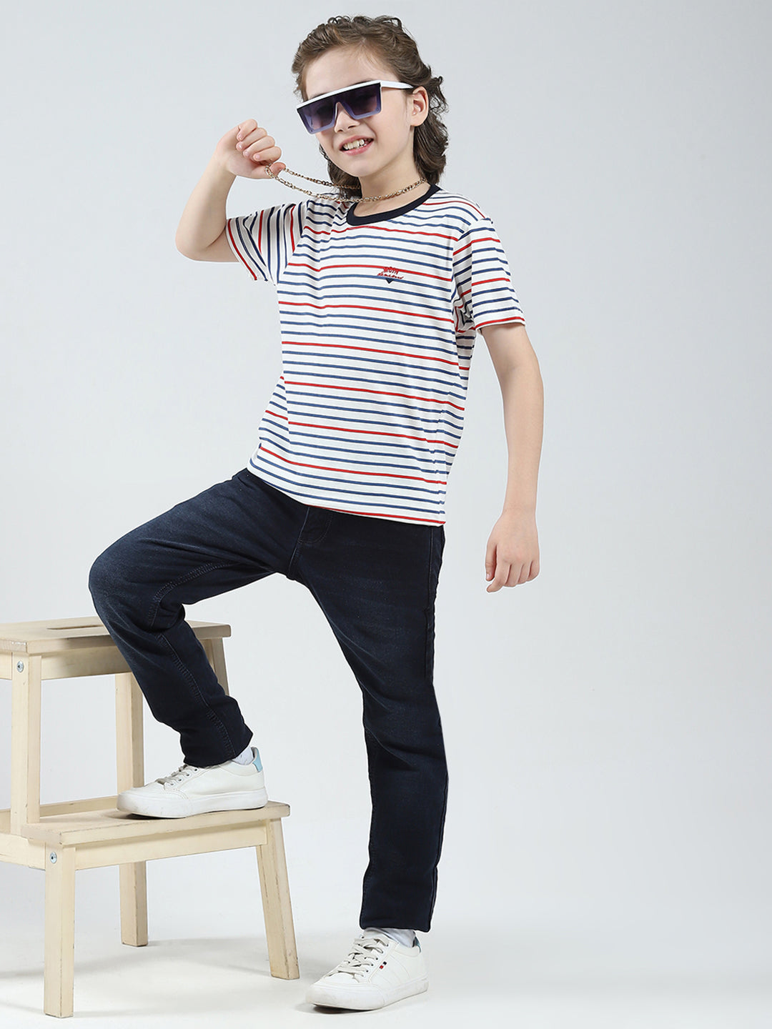 Boys Red, Yellow & White Printed Round Neck Half Sleeve T-Shirt (Pack of 3)