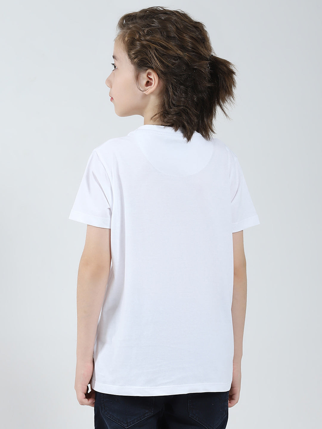 Boys Red, White & Blue Printed Round Neck Half Sleeve T-Shirt (Pack of 3)