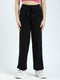 Girls Black Solid Regular Fit Lower