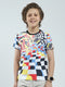 Boys Multicolor Printed Round Neck Half Sleeve T-Shirt