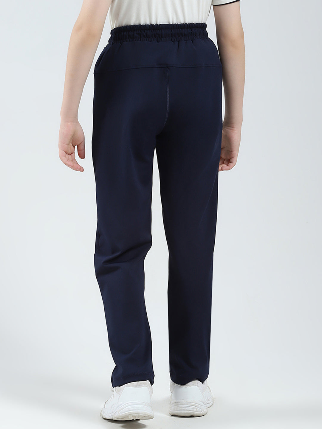 Boys Navy Blue Printed Regular Fit Lower