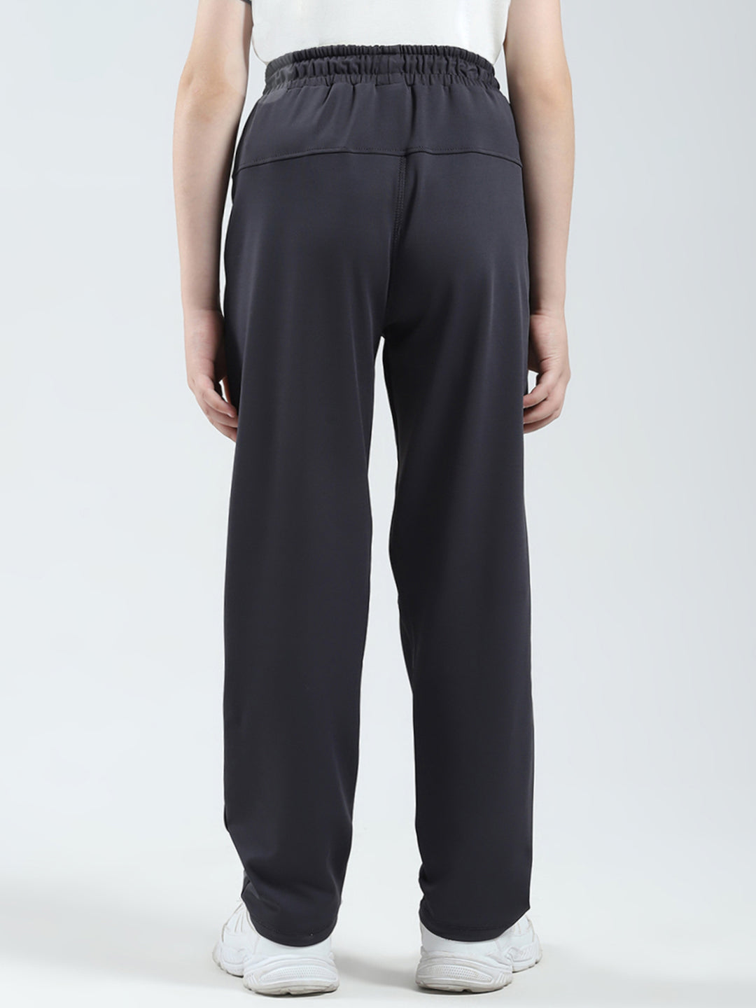 Boys Charcoal Printed Regular Fit Lower