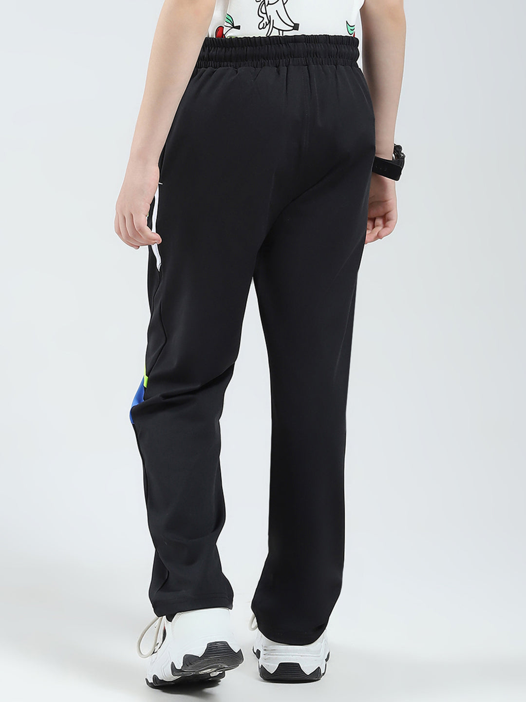 Boys Black Printed Regular Fit Lower