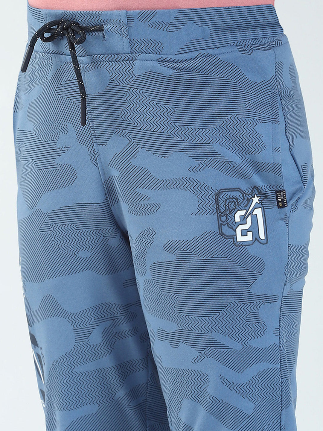 Boys Blue Solid Regular Fit Lower