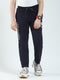 Boys Navy Blue Solid Regular Fit Lower