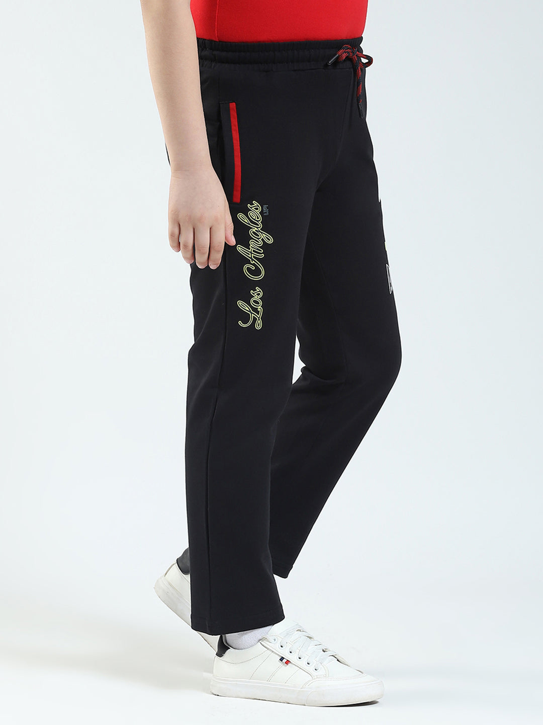 Boys Black Solid Regular Fit Lower