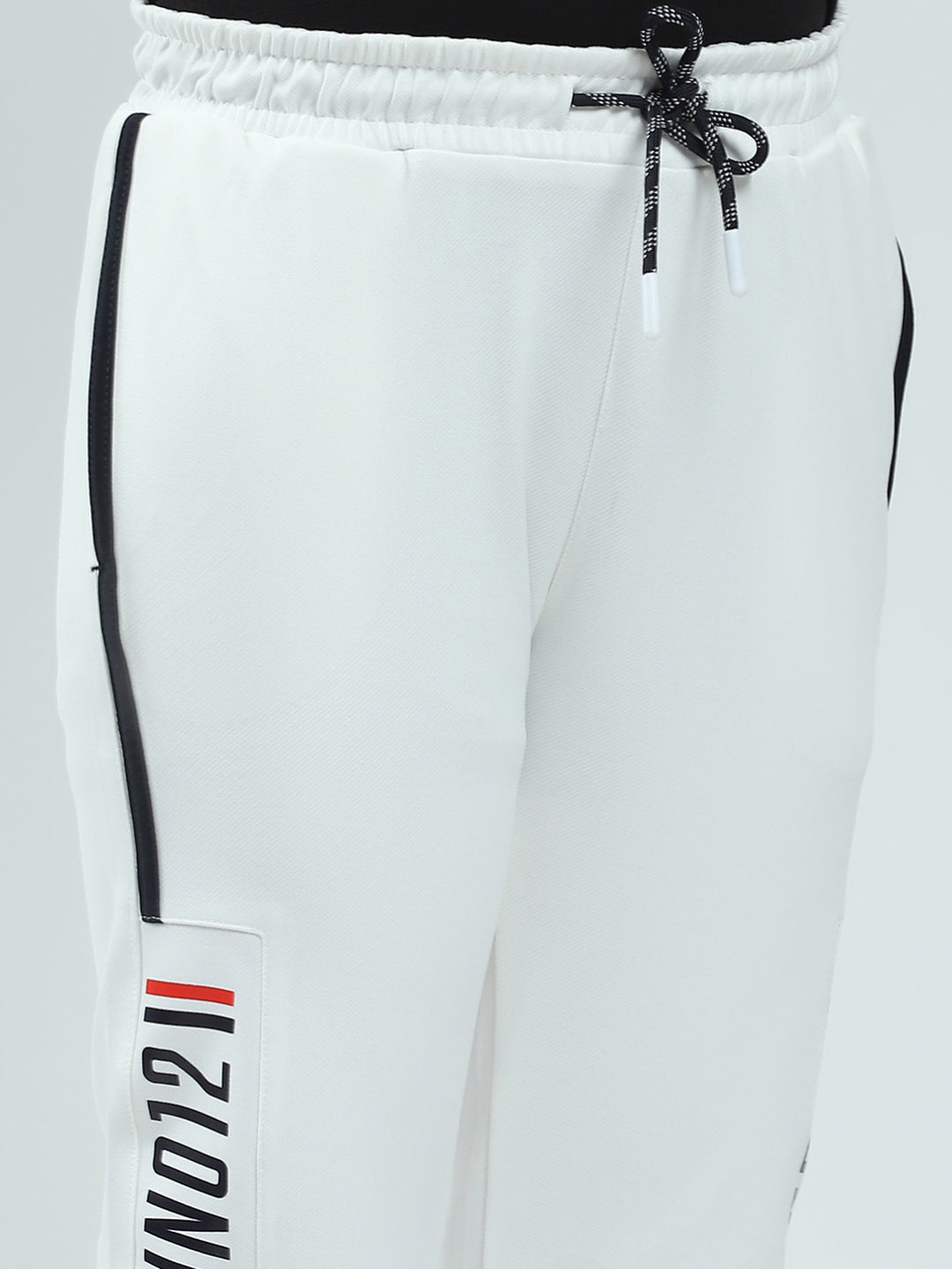 Boys White Solid Regular Fit Lower