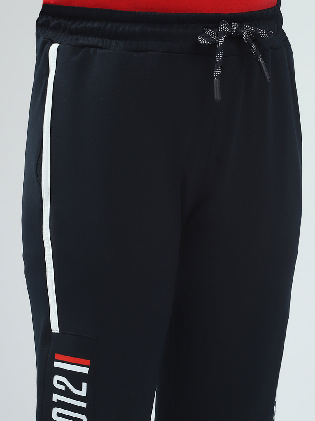 Boys Navy Blue Solid Regular Fit Lower