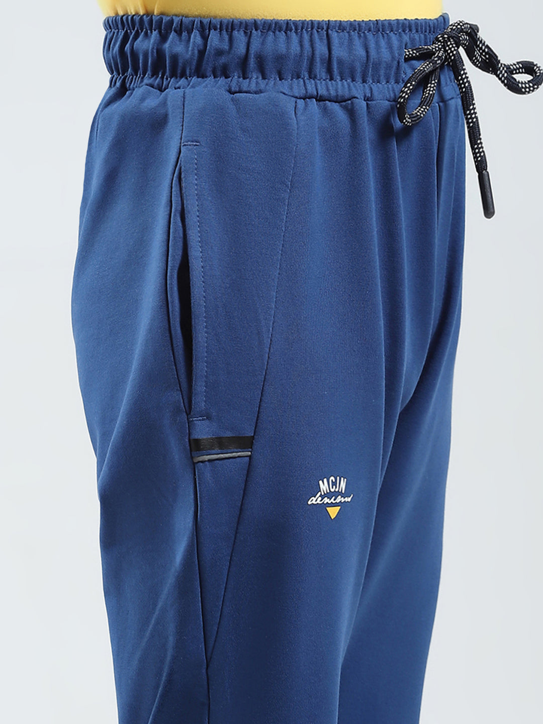 Boys Blue Printed Regular Fit Lower