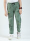 Boys Olive Printed Regular Fit Lower