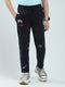 Boys Navy Blue Printed Regular Fit Lower