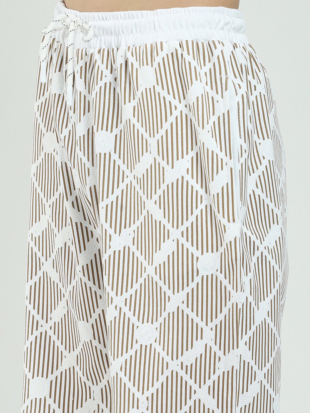 Boys Brown Printed Round Neck Half Sleeve Bermuda Set