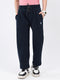 Boys Navy Blue Solid Regular Fit Lower