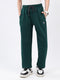 Boys Dark Green Solid Regular Fit Lower