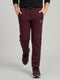 Boys Burgundy Solid Regular Fit Lower