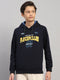 Boys Navy Blue Printed Round Neck Full Sleeve Sweatshirt