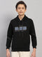 Boys Black Printed Round Neck Full Sleeve Sweatshirt