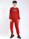 Boys Rust Printed Collar Full Sleeve Winter Tracksuit