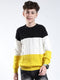 Boys Yellow Stripe Round Neck Full Sleeve Pullover