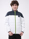Boys White Solid Mock Neck Full Sleeve Boys Jacket