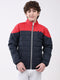Boys Navy Blue Solid Mock Neck Full Sleeve Boys Jacket