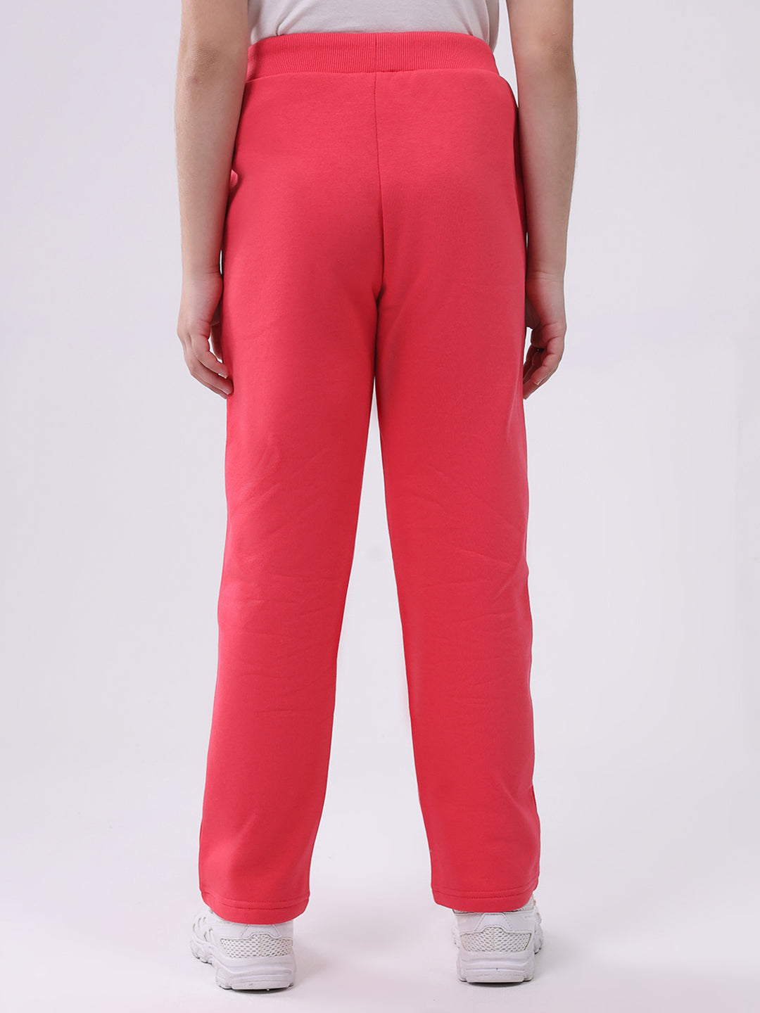 Girls Coral Solid Regular Fit Lower