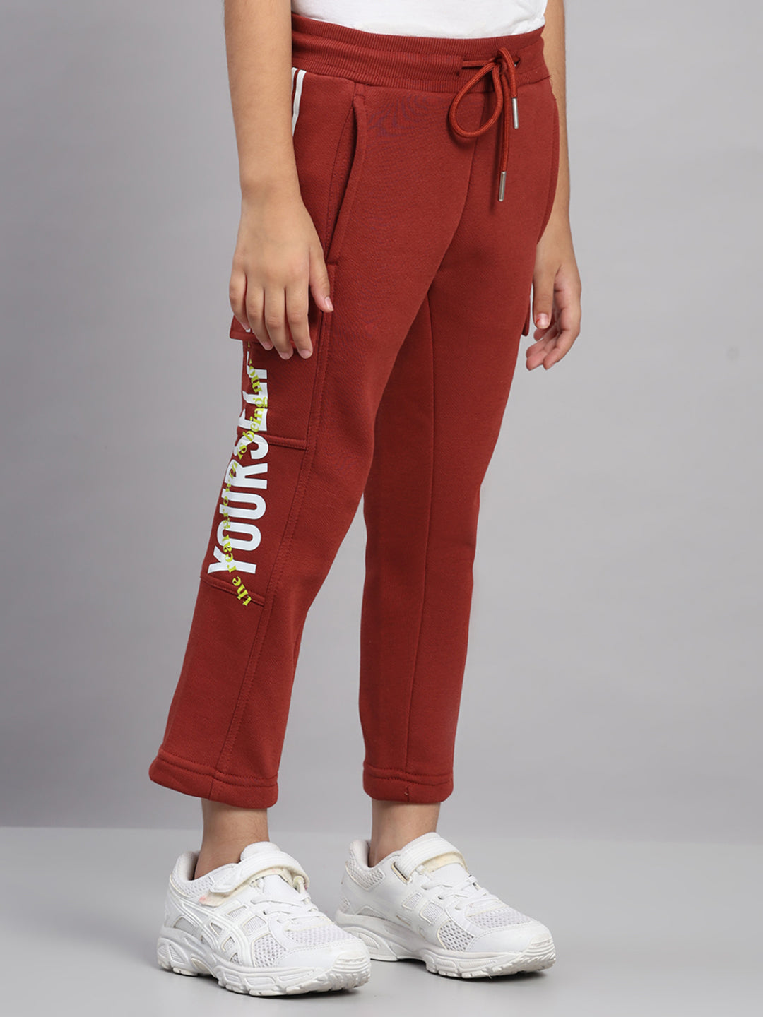 Girls Rust Printed Regular Fit Lower