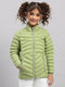 Girls Green Solid Collar Full Sleeve Jacket