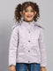 Girls Purple Solid Hooded Full Sleeve Jacket