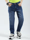 Boys Blue Solid Slim Fit Denim