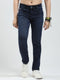 Boys Blue Solid Slim Fit Denim