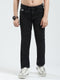 Boys Black Solid Straight Fit Denim