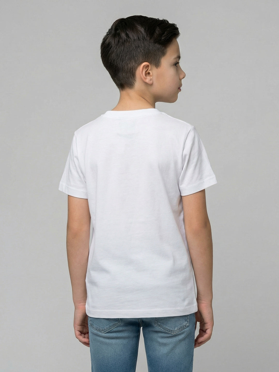Boys Red, White & Navy Blue Printed Round Neck Half Sleeve T-Shirt (Pack of 3)