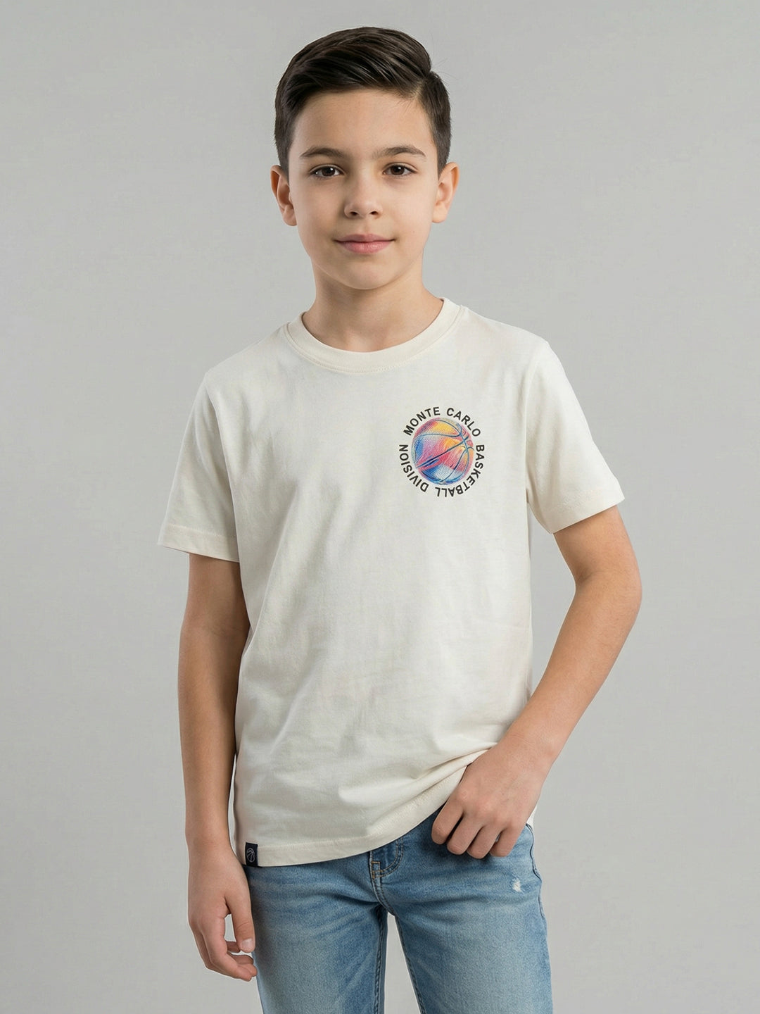 Boys Black, Cream & Orange Printed Round Neck Half Sleeve T-Shirt (Pack of 3)