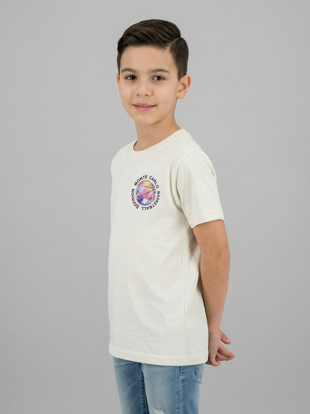Boys Black, Cream & Orange Printed Round Neck Half Sleeve T-Shirt (Pack of 3)
