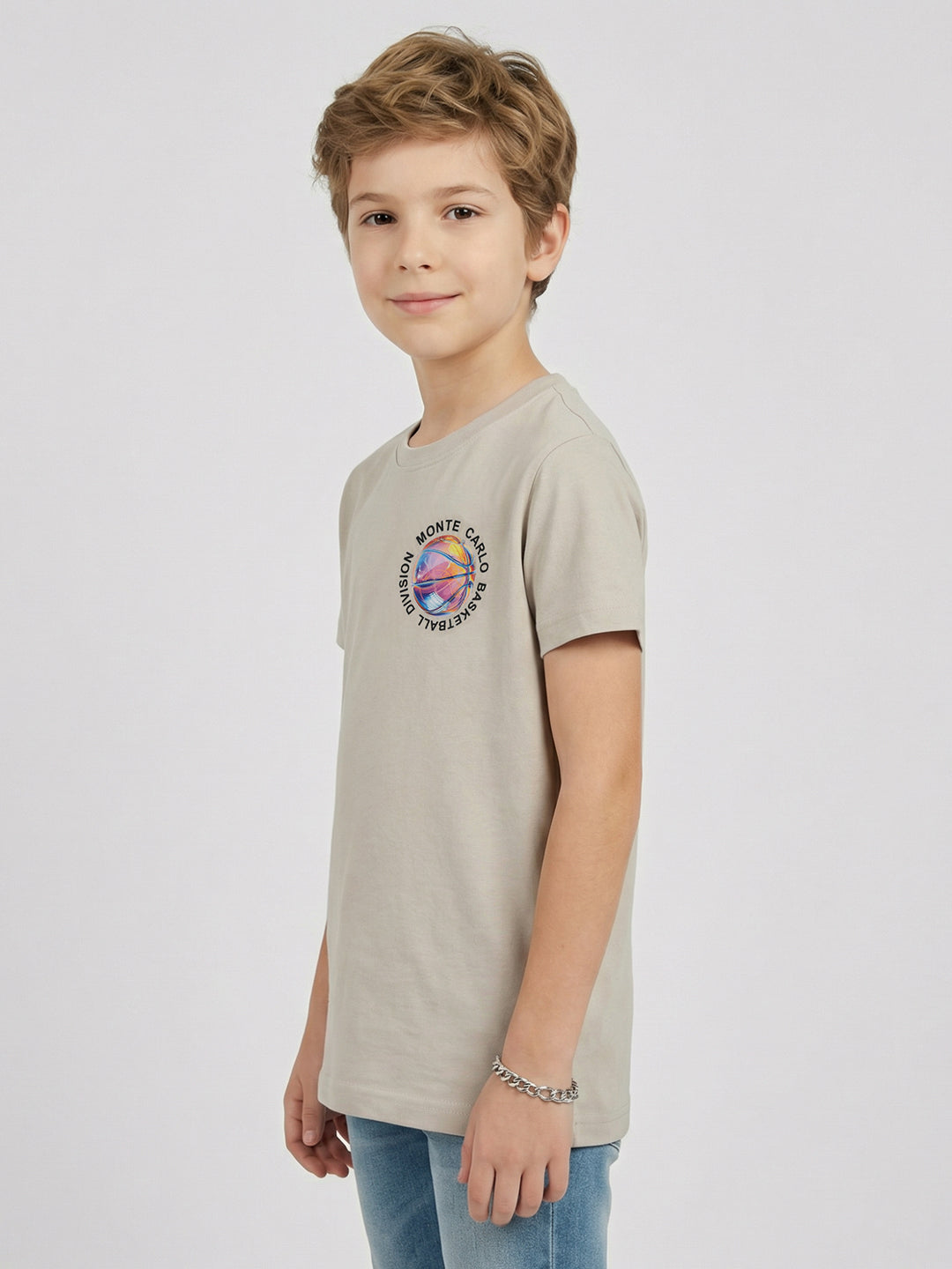 Boys Red, Beige & Navy Blue Printed Round Neck Half Sleeve T-Shirt (Pack of 3)